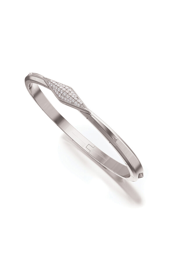 Monica Rich Kosann Sterling Silver Pave Sapphire Bangle - view 1
