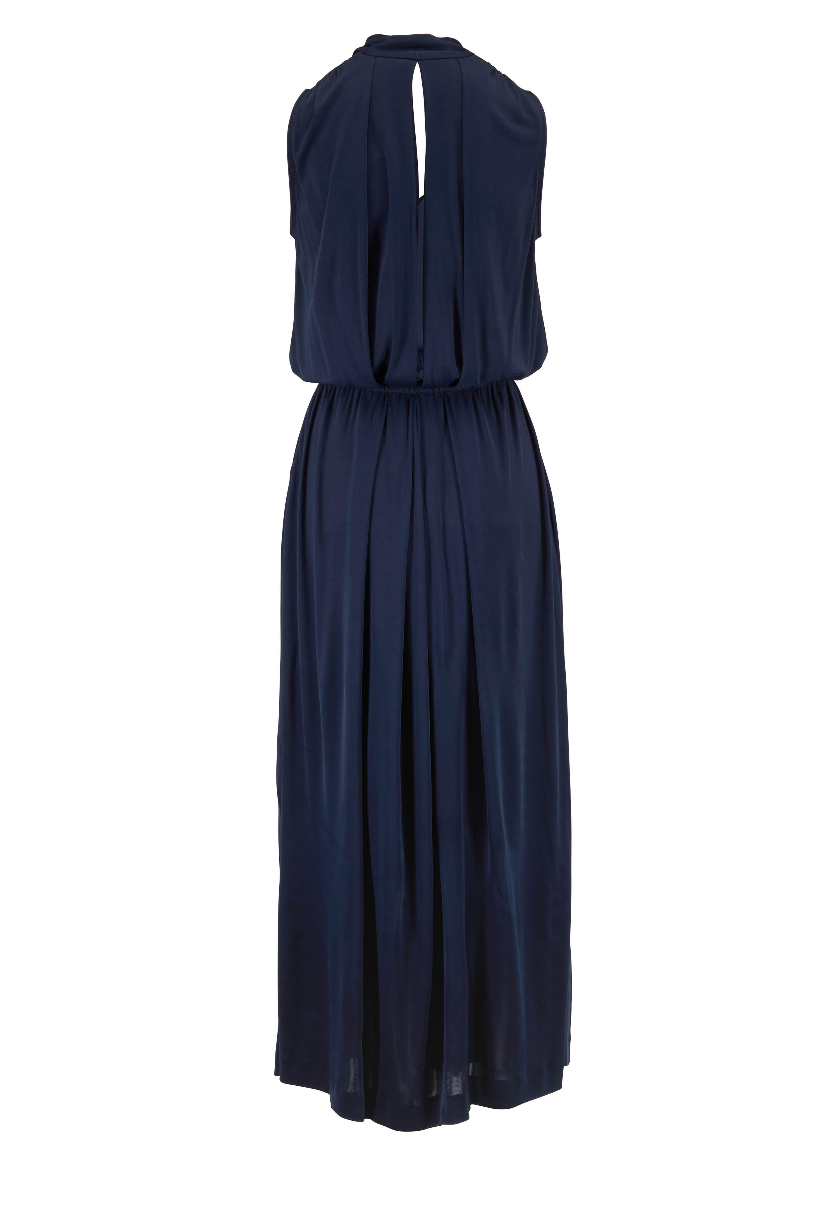 Loro Piana - Sophie Deep Sea Blue Desert Breeze Maxi Dress
