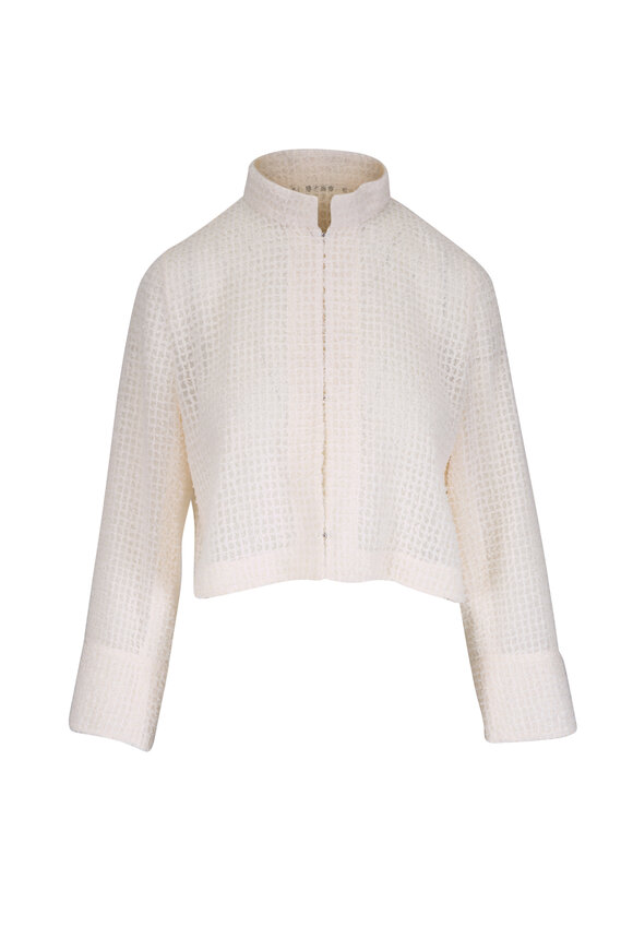 Akris Hockney Bolero Mock Neck Jacket