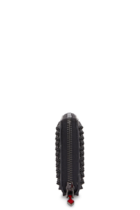 Christian Louboutin - Panettone Black Leather Spiked Wallet 