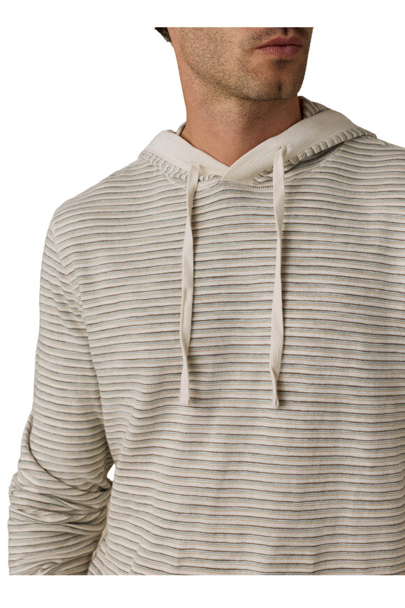 Faherty Brand Sunwashed Cedar Falls Stripe Cotton Hoodie - view 5