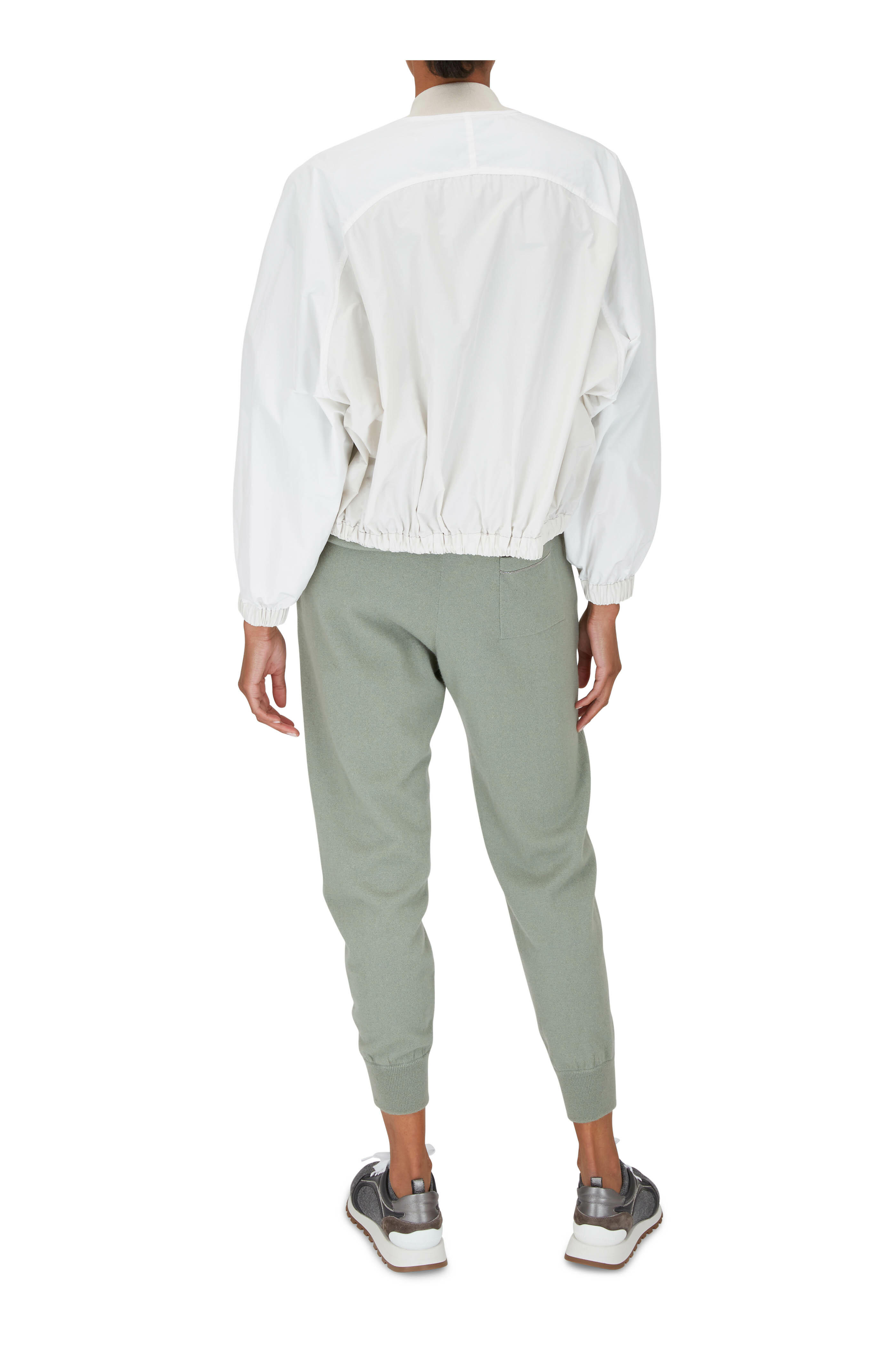 Brunello Cucinelli - Military 2-Ply Cashmere Monili Trim Sweater