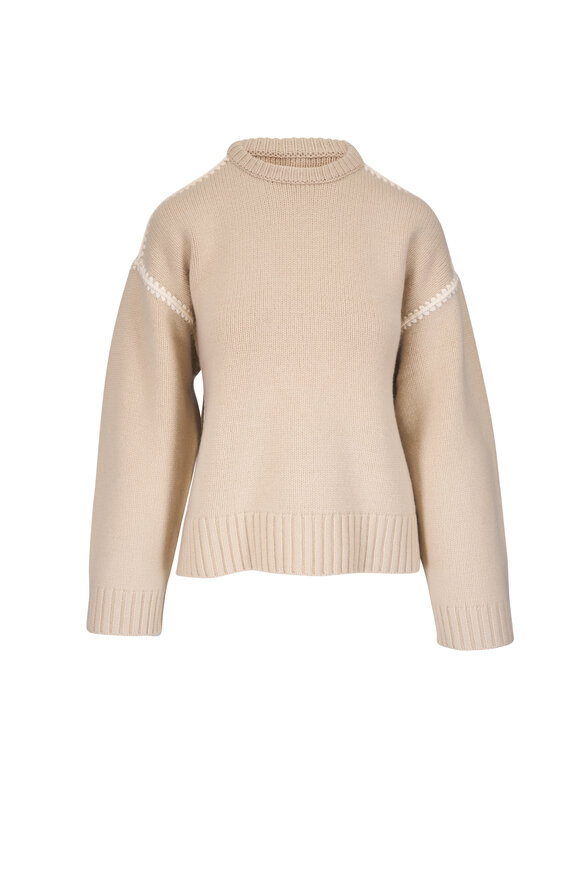 Totême Harvest Embroidered Wool & Cashmere Knit Sweater