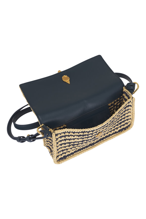 Christian Louboutin Mini Bettina Natural Crochet Raffia Crossbody - view 6