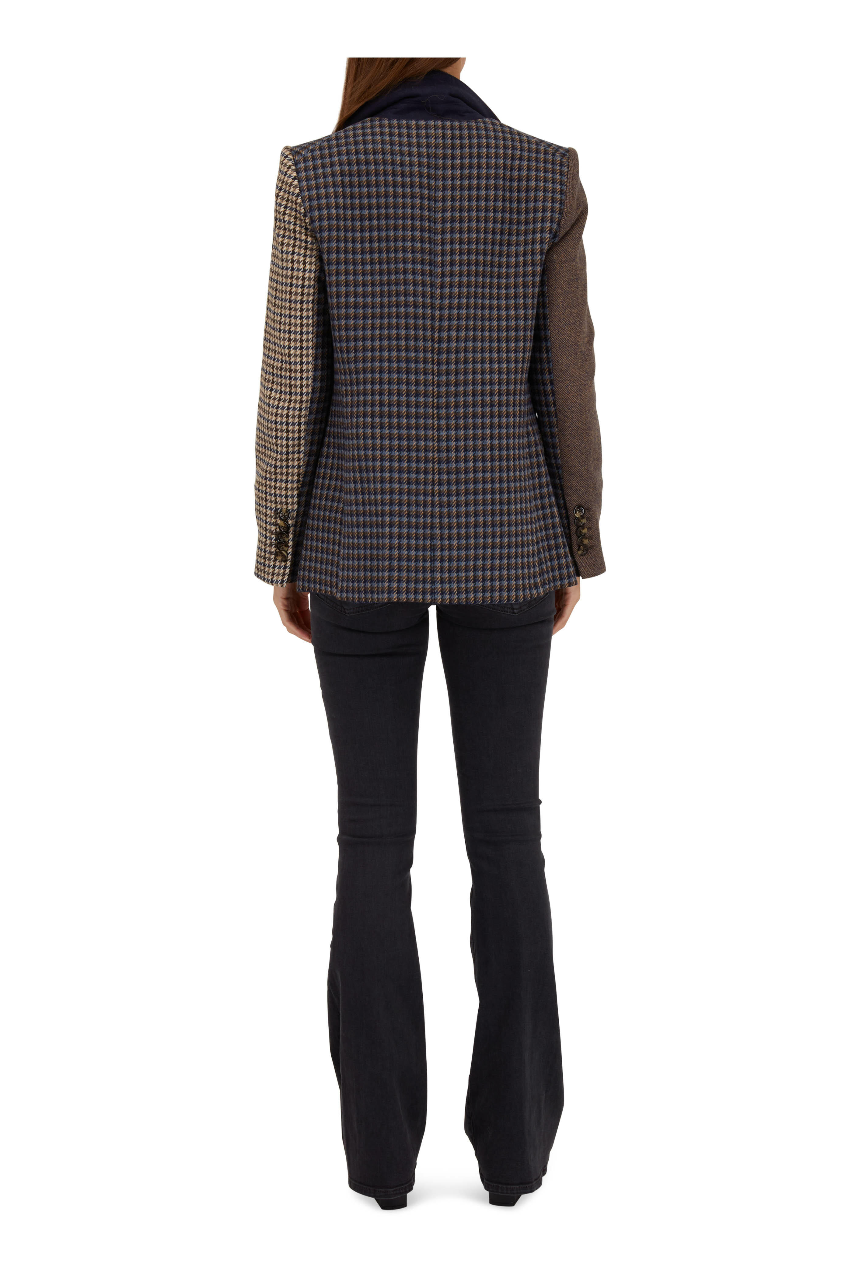 Veronica Beard - Faustine Multicolor Houndstooth Dickey Jacket