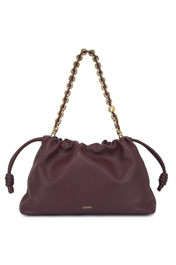 Loewe Large Flamenco Burgundy Chain Shoulder Bag - view 9