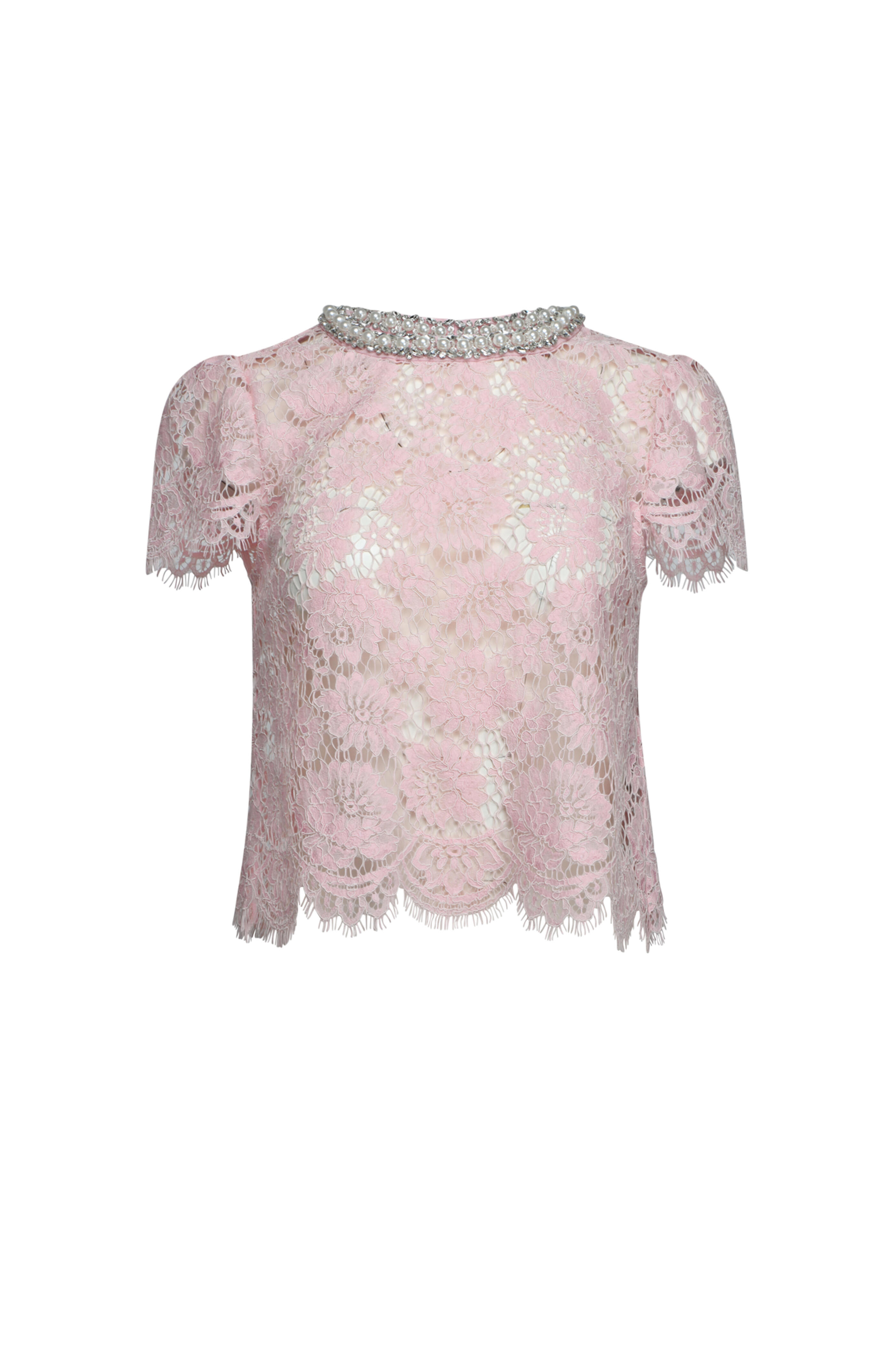 Self - Portrait - Pink Lace Top