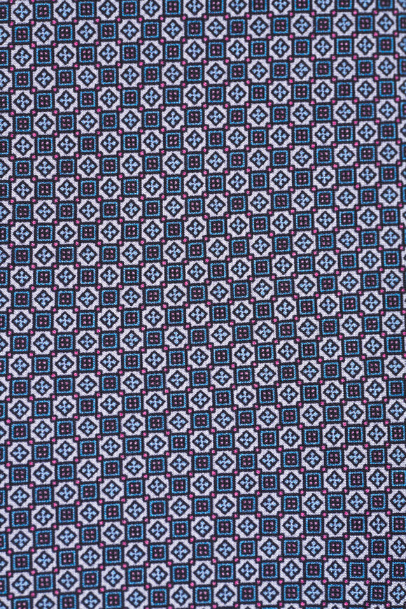 Brioni Anthracite Micro Motif Print Silk Necktie - view 2