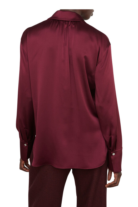 Vince - Plumwine Silk Blouse