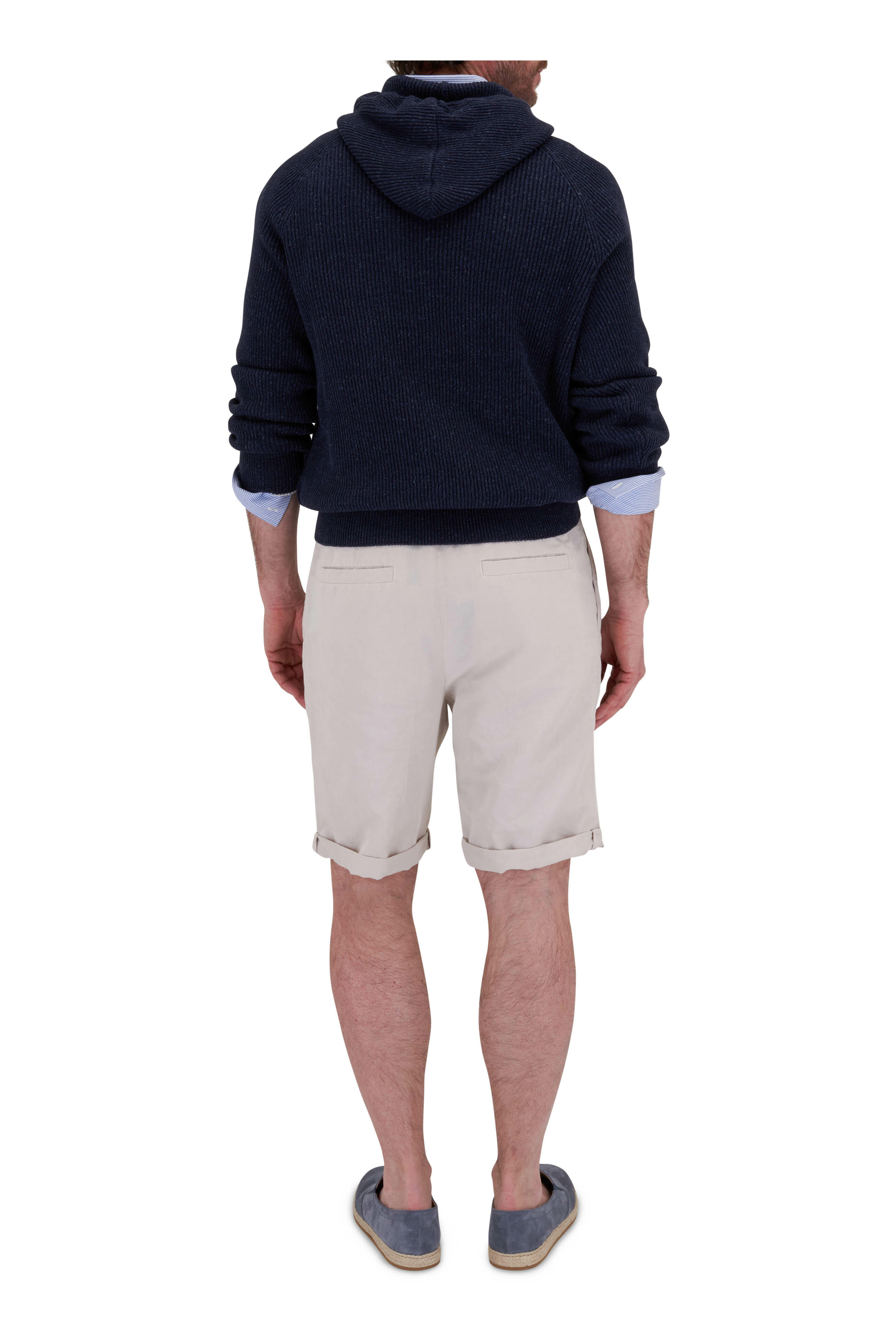 BRUNELLO CUCINELLI コットンブレンドノースリーブフーディー BRUNELLO CUCINELLI コットンブレンドノースリーブフーディー