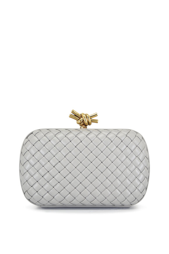 Bottega Veneta Knot Sterling Leather Chain Clutch