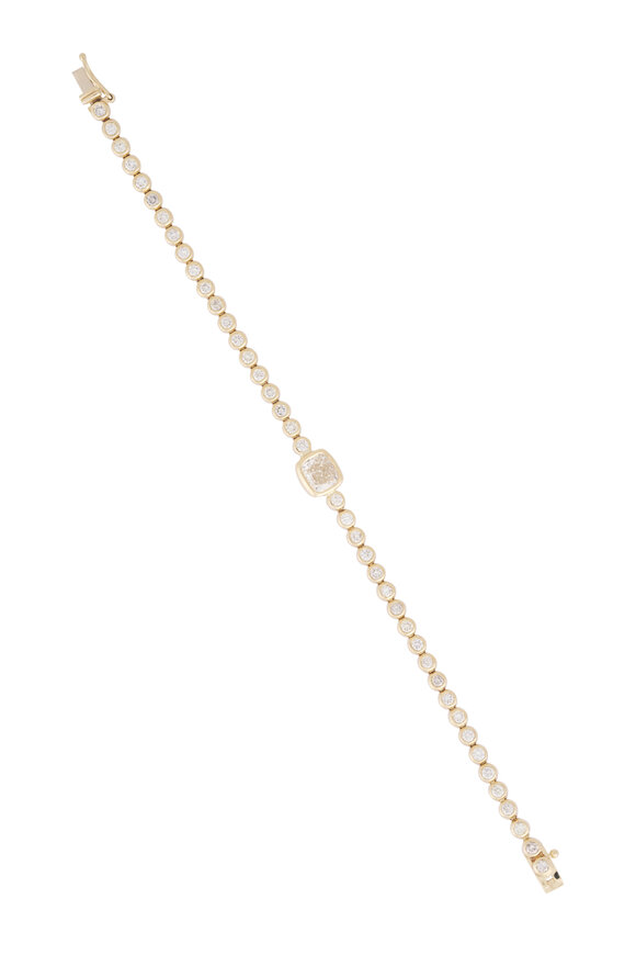 Lowy & Co 18k Yellow Gold Bezel Bracelet - view 1