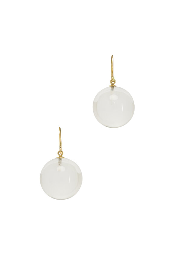 Renee Lewis Rock Quartz Sphere Earrings