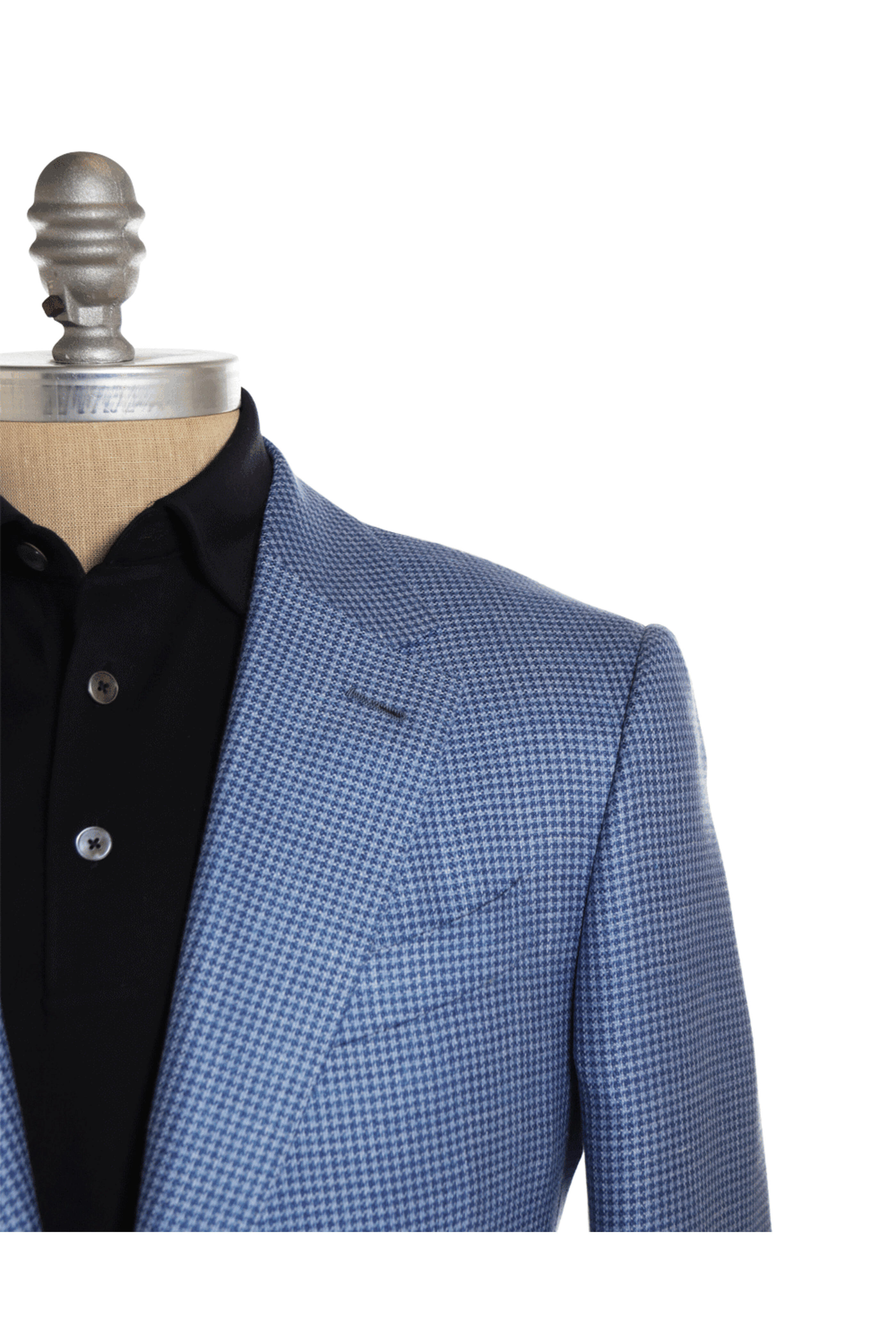 Zegna - Blue Tonal Houndstooth Sportcoat