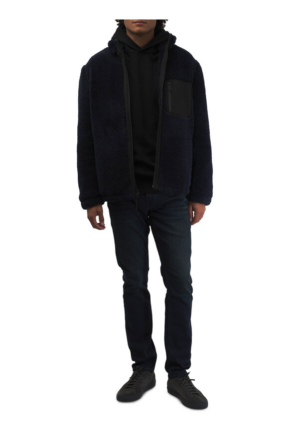 Vince - Coastal Faux Shearling Navy Blue Jacket 