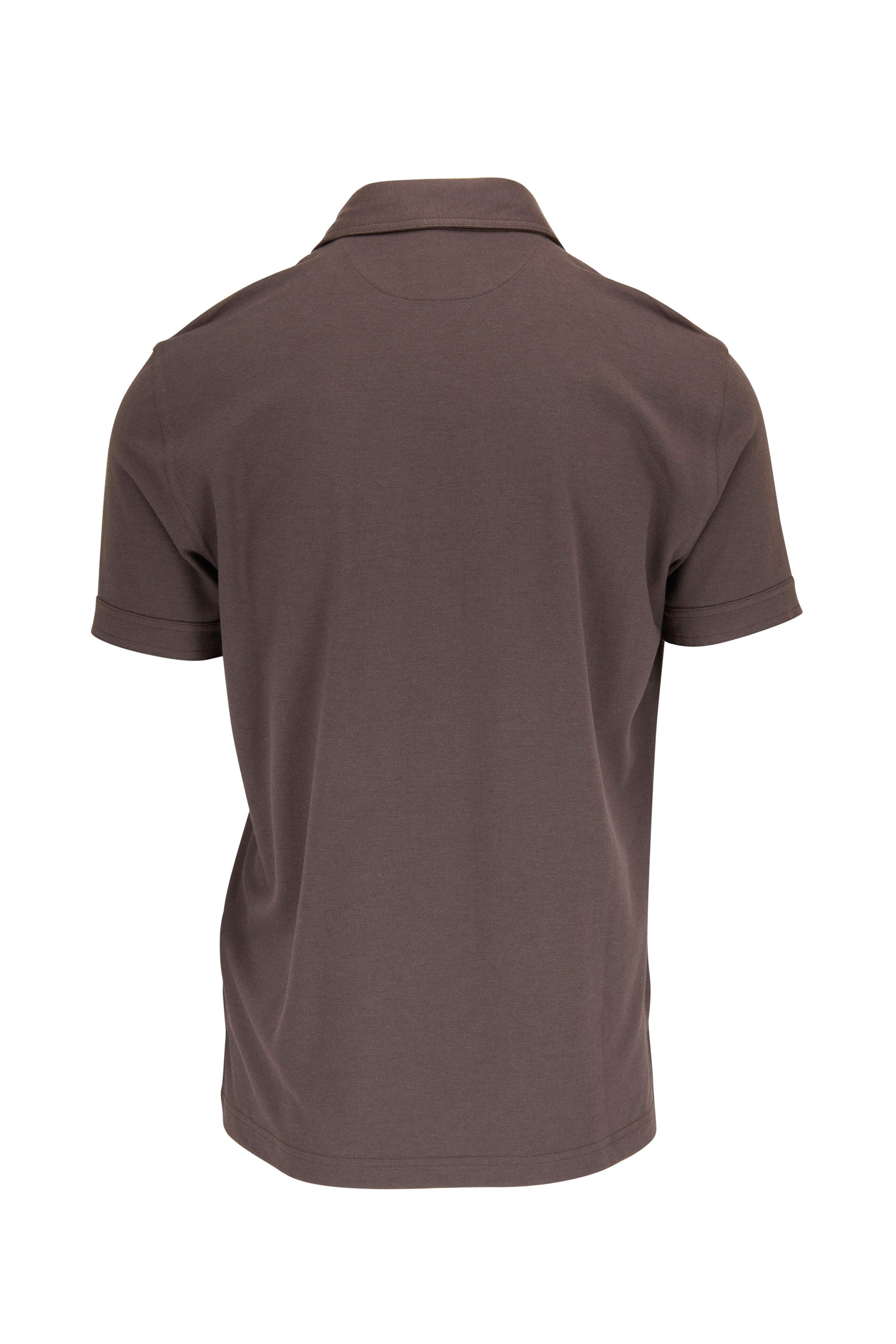 Tom Ford - Brown Garment Dyed Cotton & Silk Polo