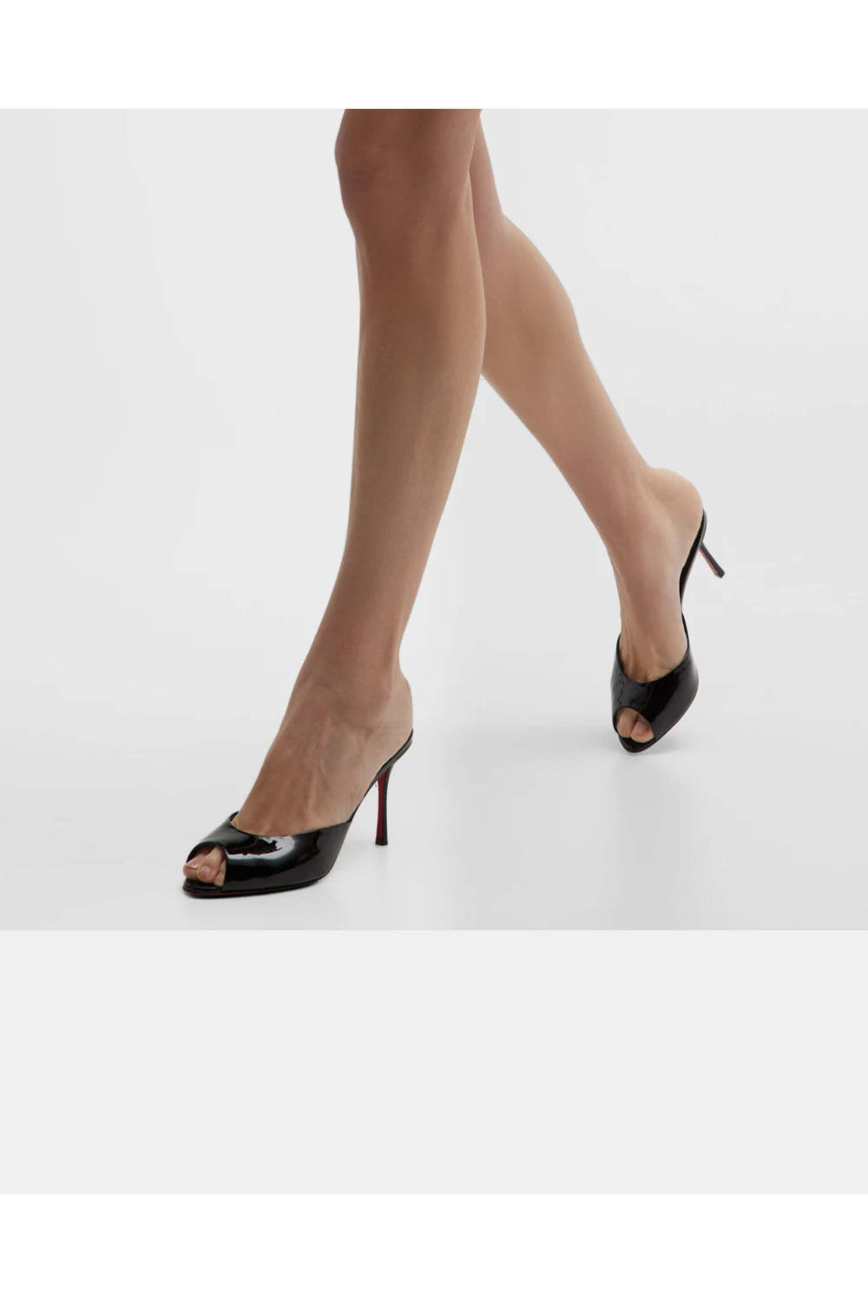 Christian Louboutin - Me Dolly Slide 85 in Black Patent