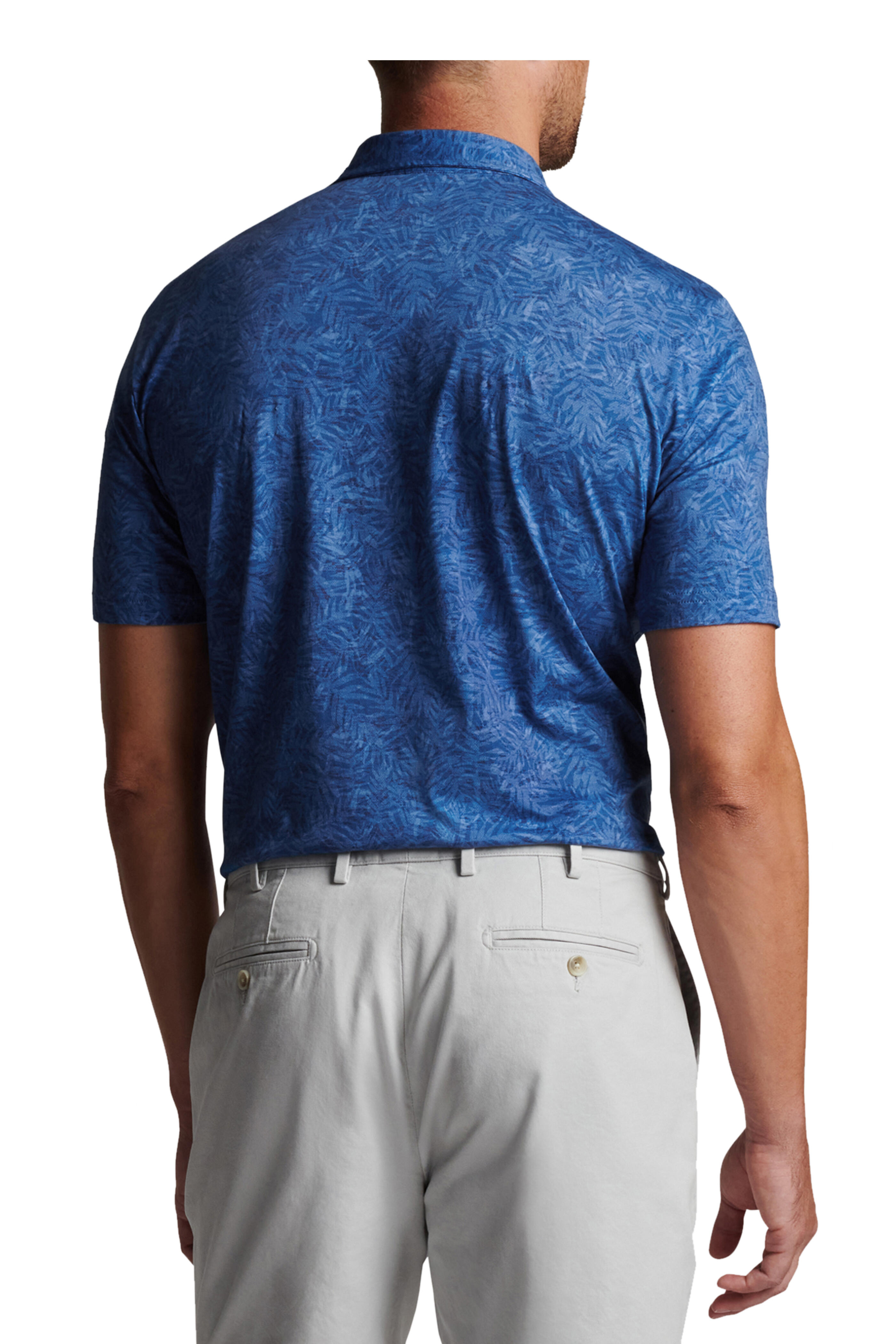 Peter Millar - Pilot Mill Indigo Palms Printed Polo