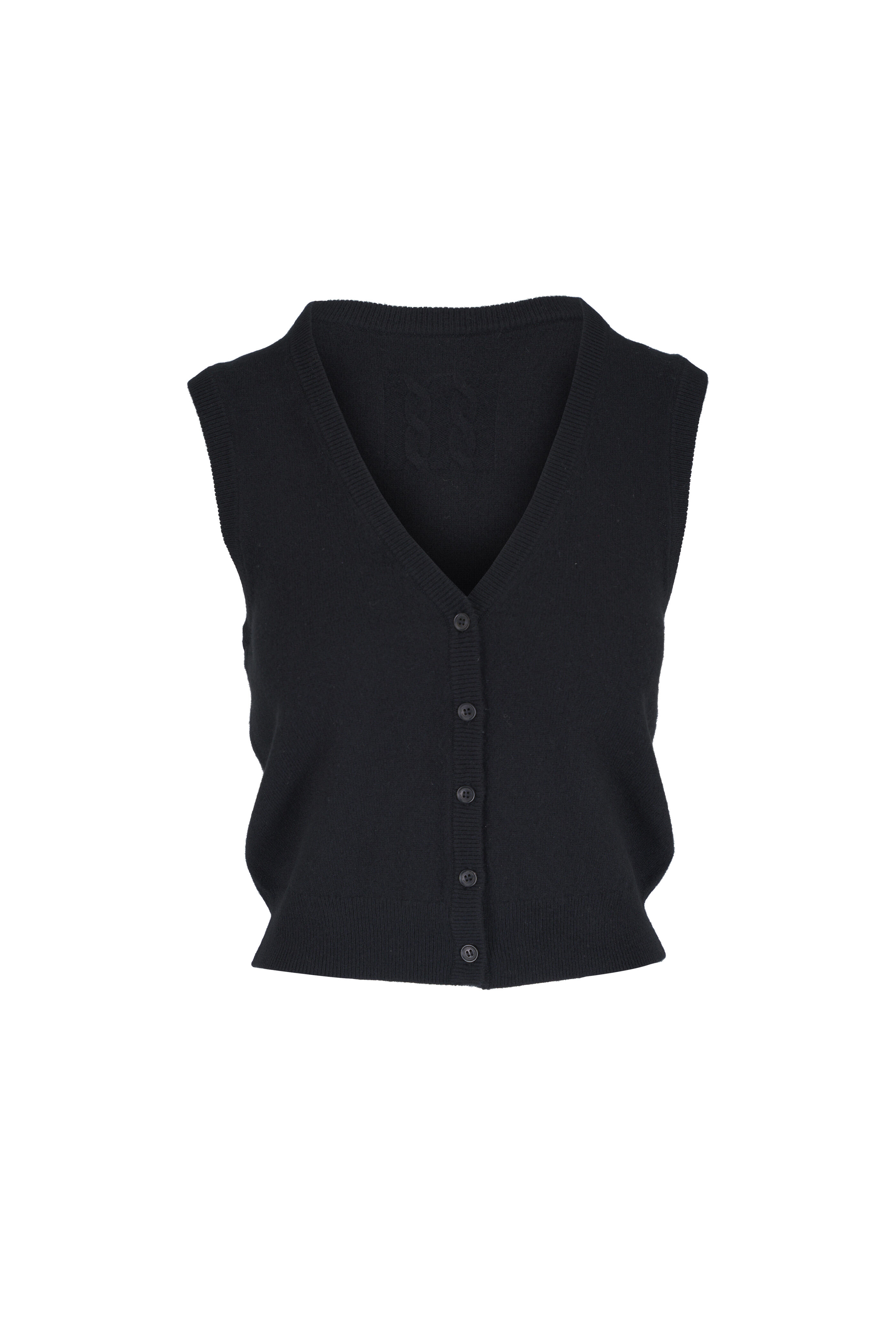 Nili Lotan - Porter Black Cashmere Sweater Vest
