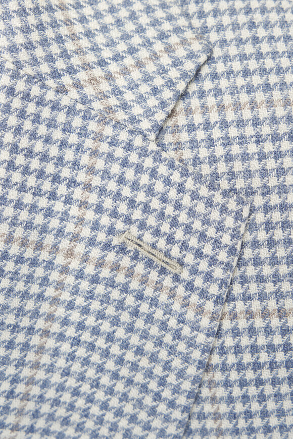 Atelier Munro - Blue, White & Brown Houndstooth Sportcoat