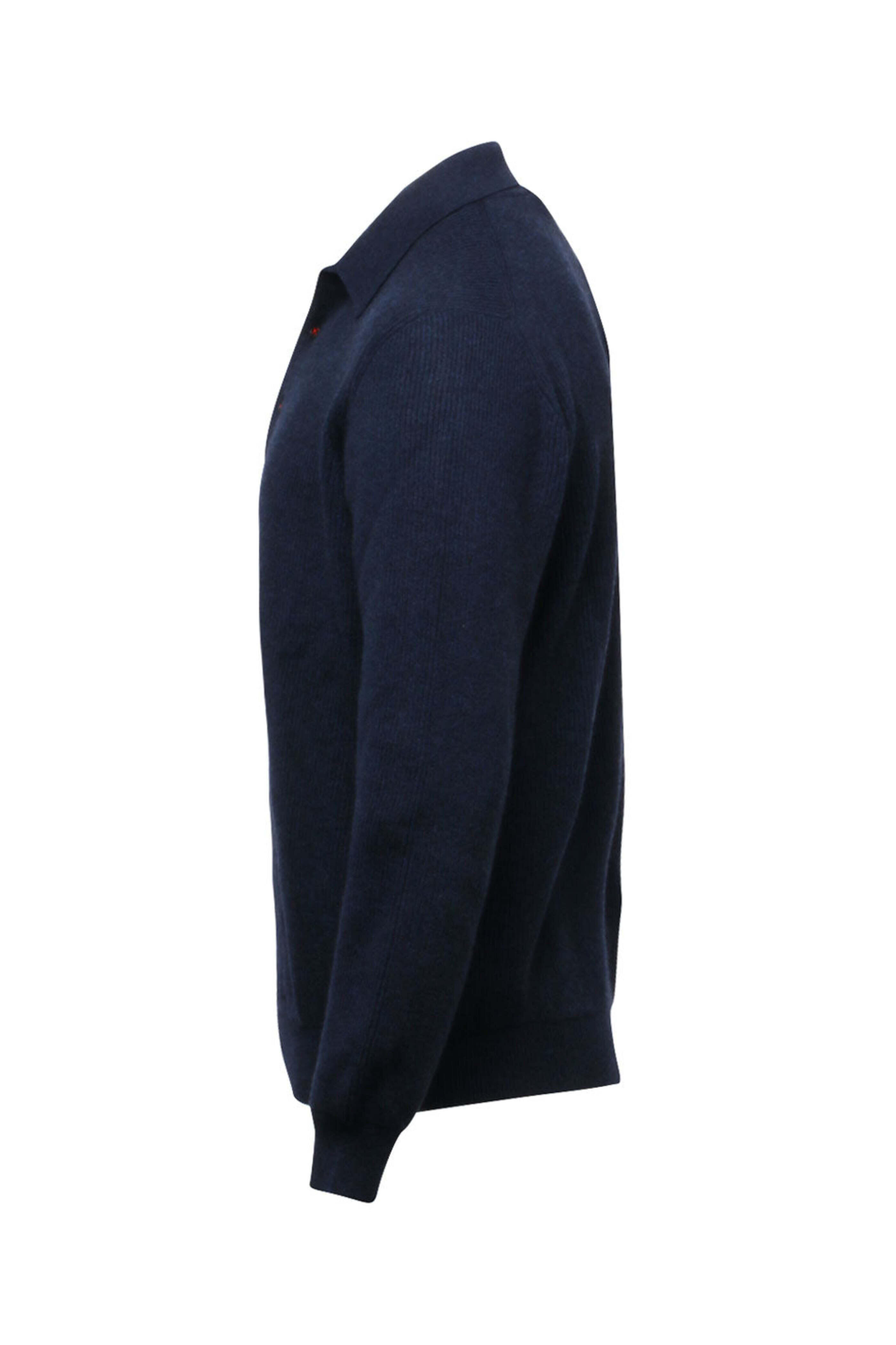 Kiton - Dark Blue Ribbed Sweater