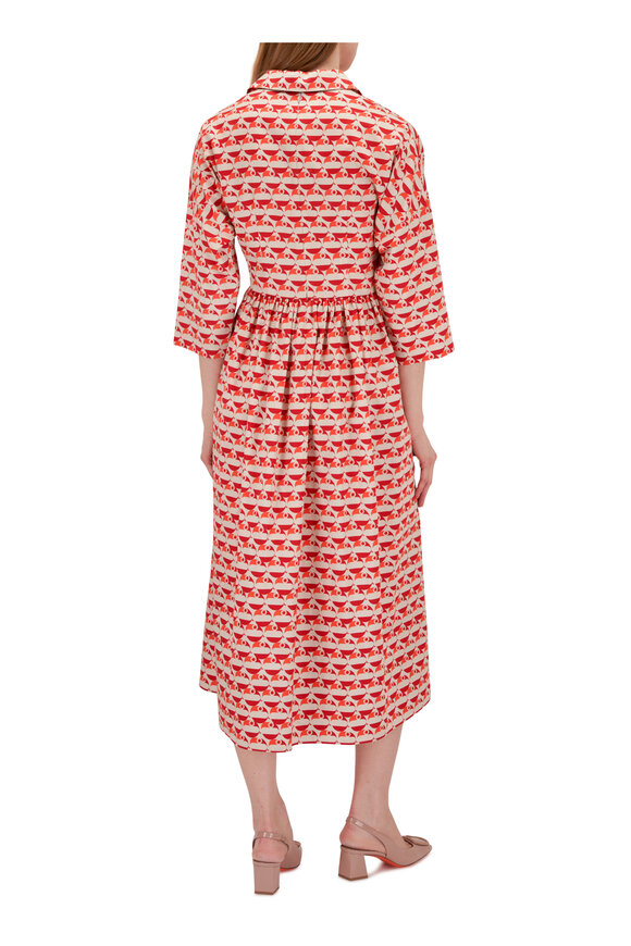 Akris Punto - Pelican Dot Printed Midi Dress 