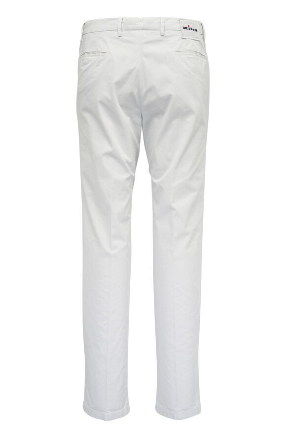 Kiton - Stone Cotton Poplin Chino