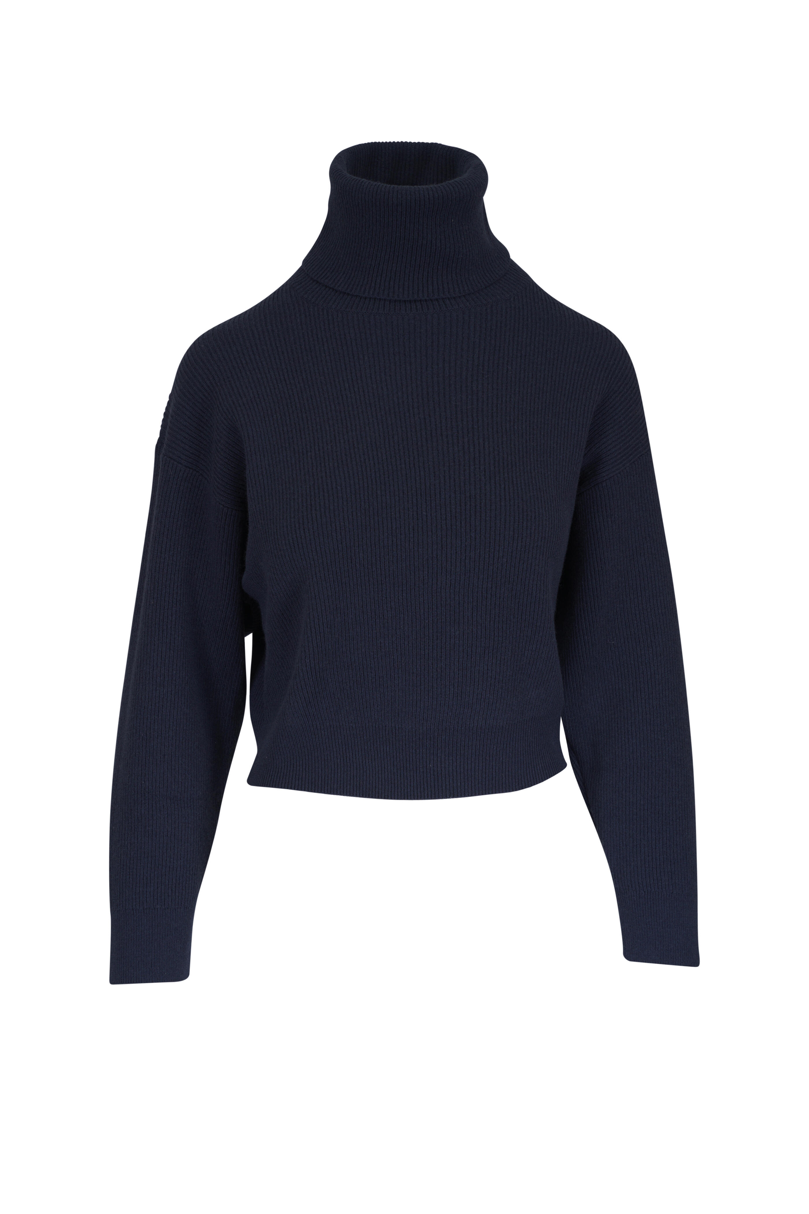 Brunello Cucinelli - Blue Abyss English Rib Turtleneck Sweater