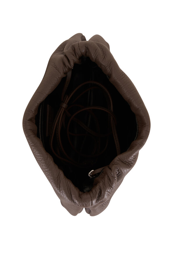 The Row - Bourse Elephant Plaid Leather Clutch Bag