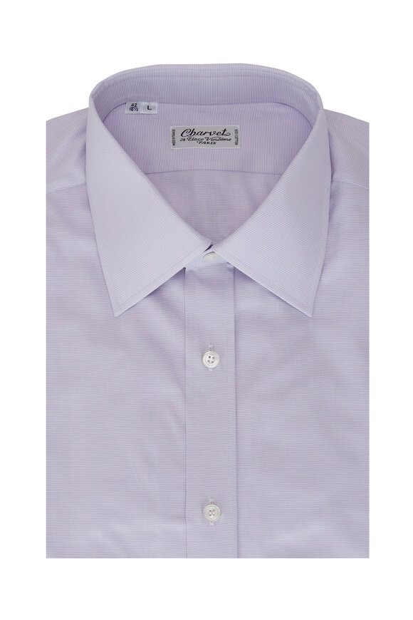 Charvet - Light Lavender Mini Check Sport Shirt