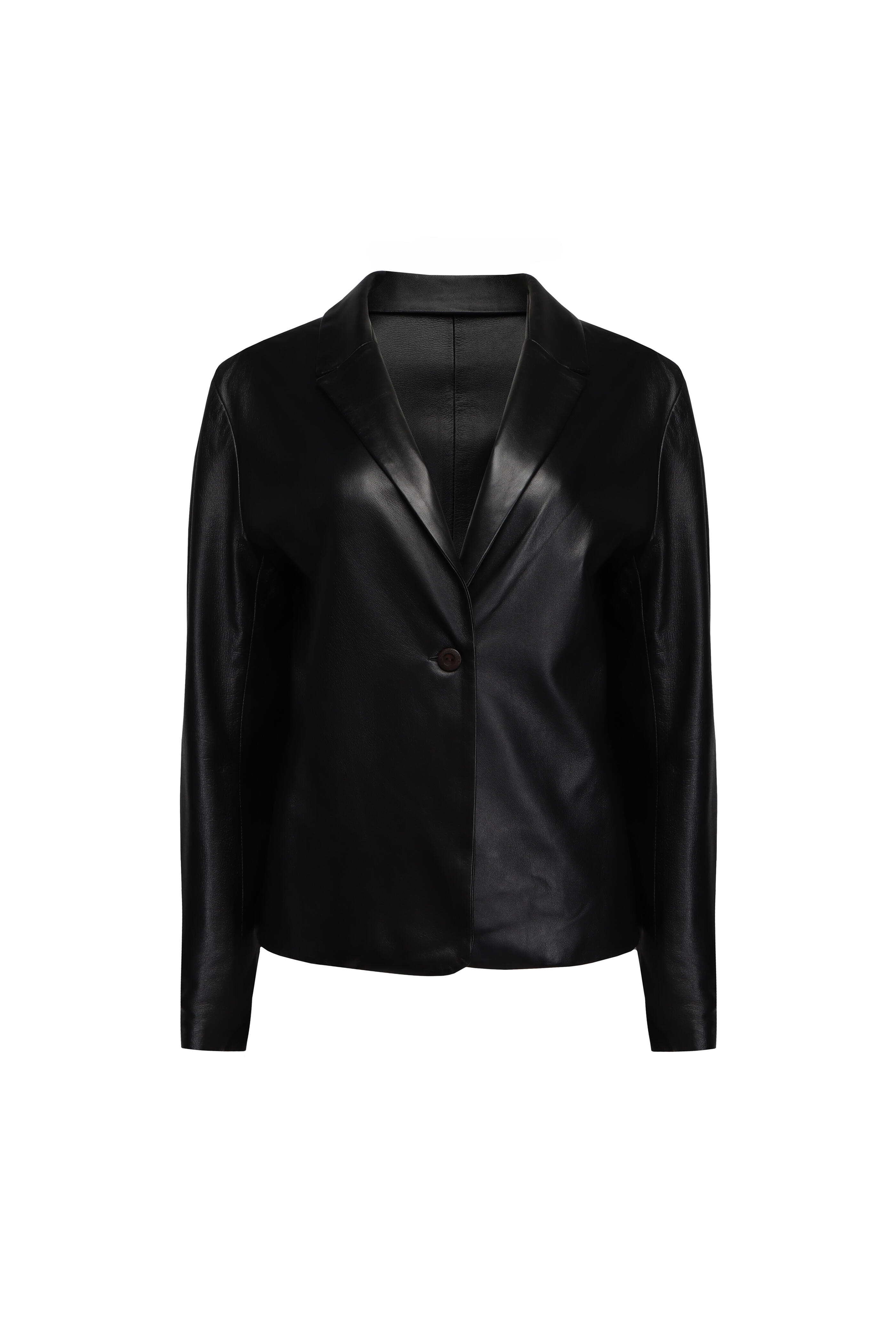 Peter Cohen - Trim Black Leather Blazer