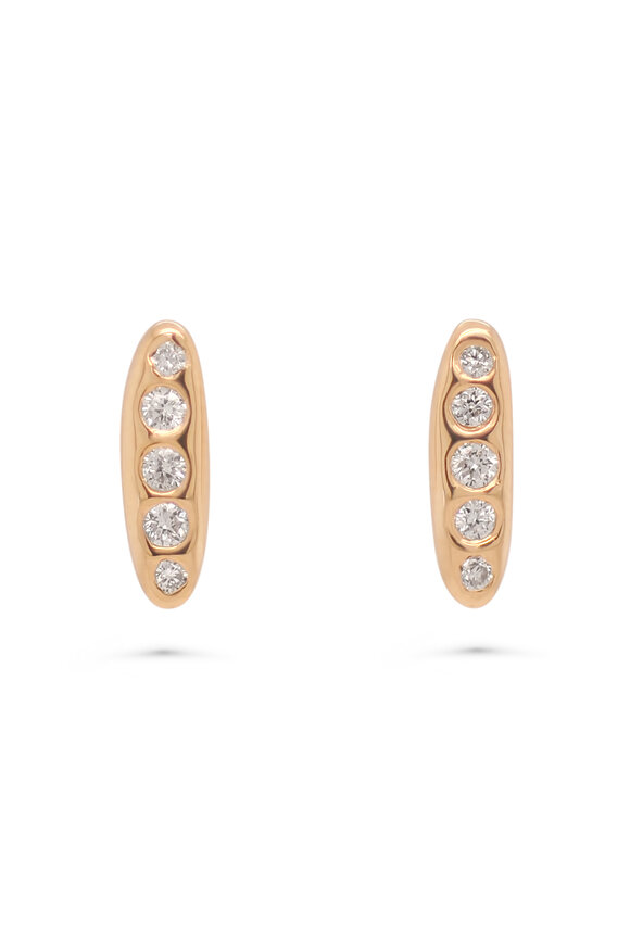 Kali Zoe 14k Yellow Gold Diamond Whisp Earring - view 1