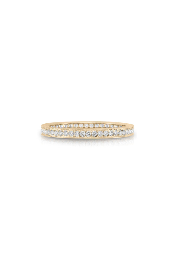 Nam Cho Modern One Row White Diamond Eternity Band 