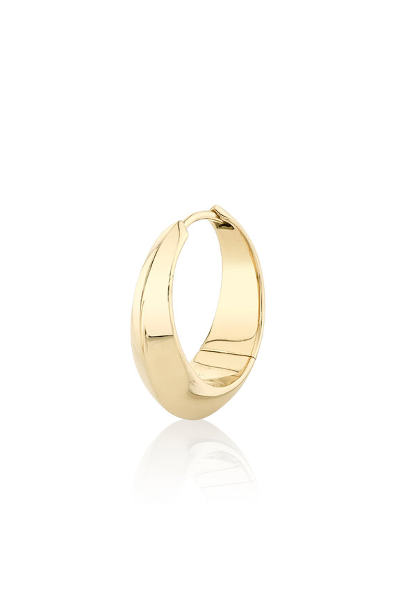 Lizzie Mandler - Yellow Gold Large Single Crescent Hoop