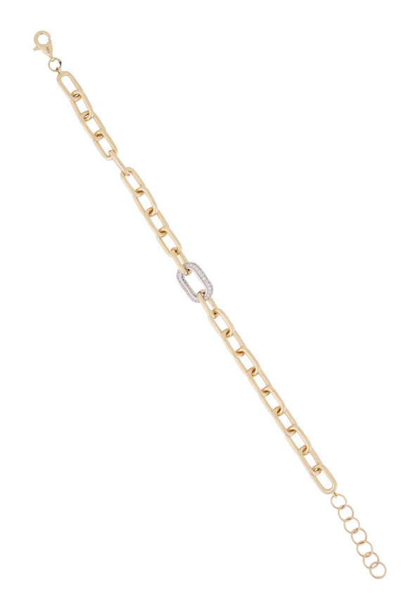 Kai Linz 14k Yellow Gold Diamond Link Bracelet - view 1
