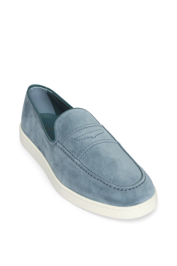 Church's Pebbles Denim Blue Suede Loafer
