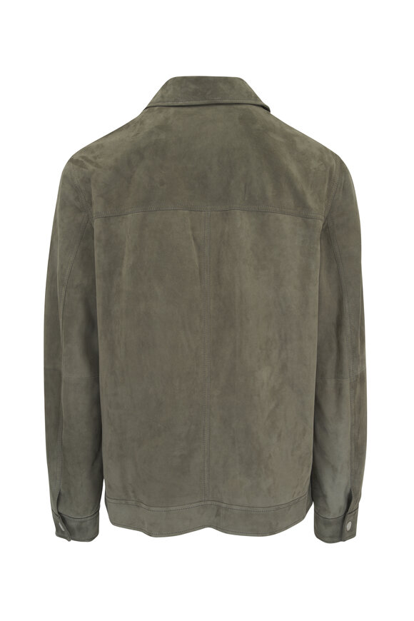 Brunello Cucinelli - Sage Suede Overshirt