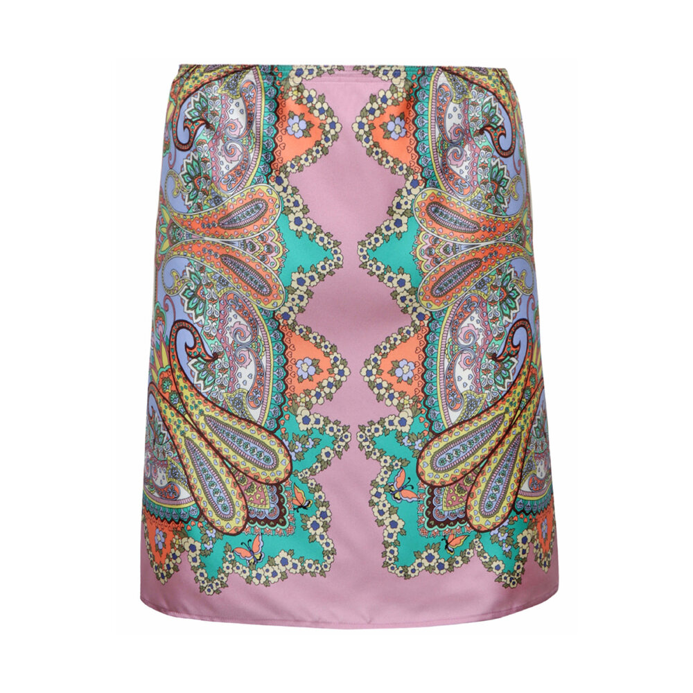 【送料&関税込】Etro Paisley Skirt Etro - Pink Paisley Print Mini Skirt | Mitchell Stores