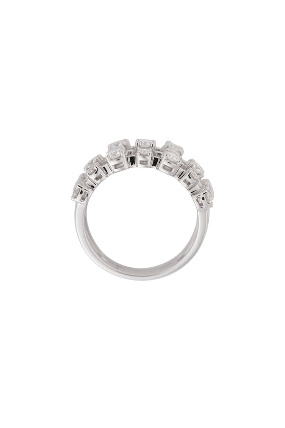 Kwiat 18k White Gold Starry Night 3 Row Diamond Ring - view 2