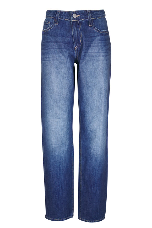 L'Agence Marjorie Slouch Denim Slim Straight Pant