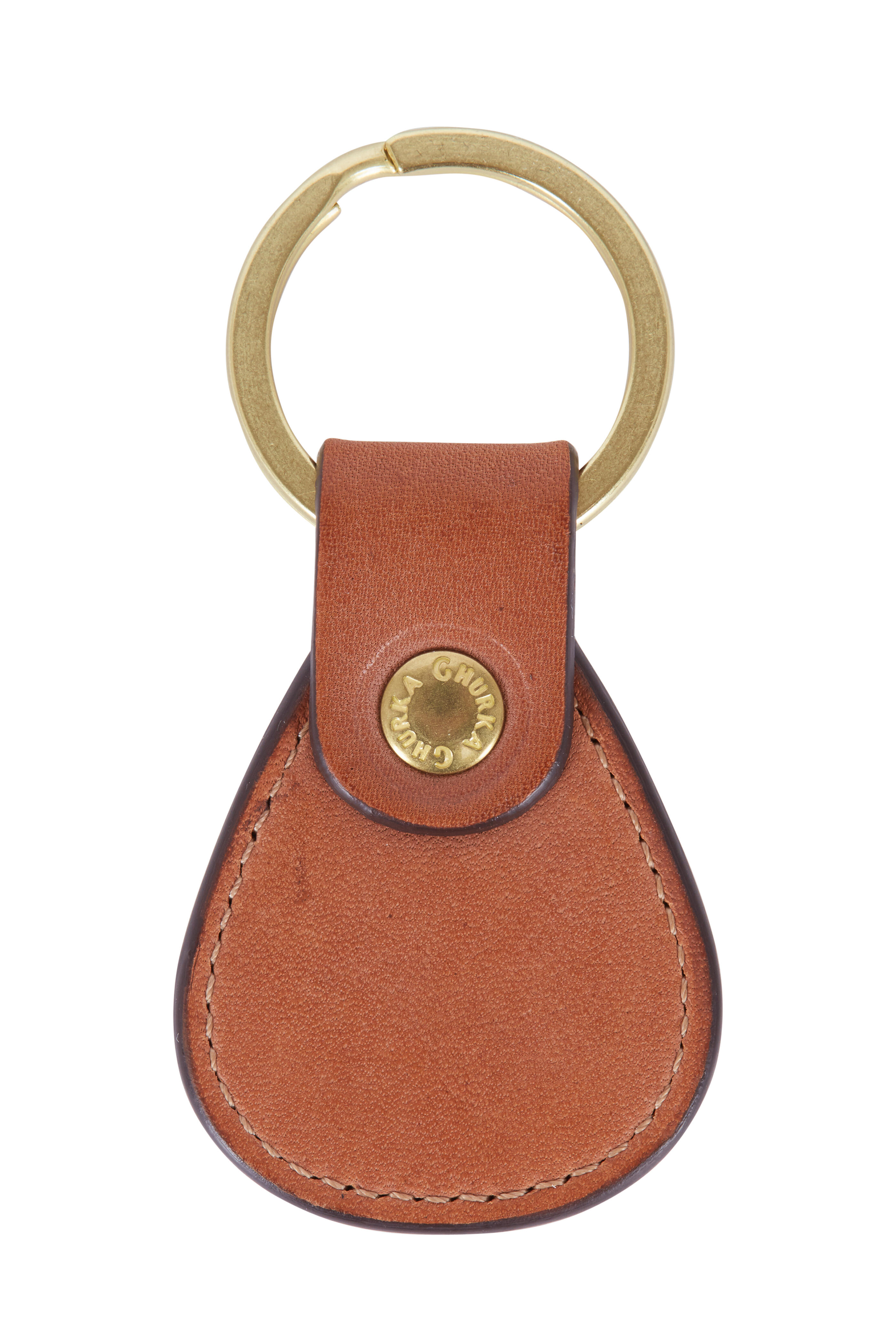 Classic Key Fob No. 226, Vintage Chestnut Leather Key Ring