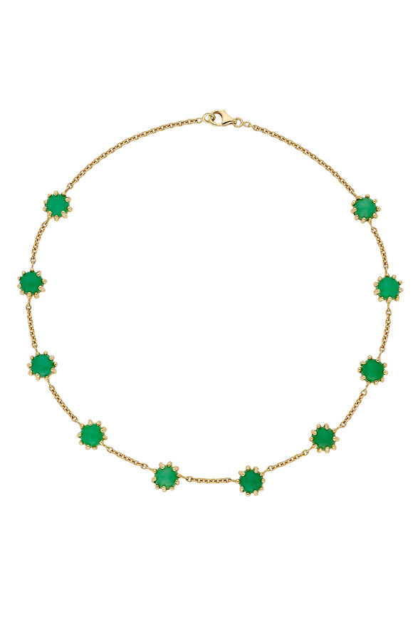 Garnazelle Mini Chrysoprase Collier Boules D’Amour Necklace