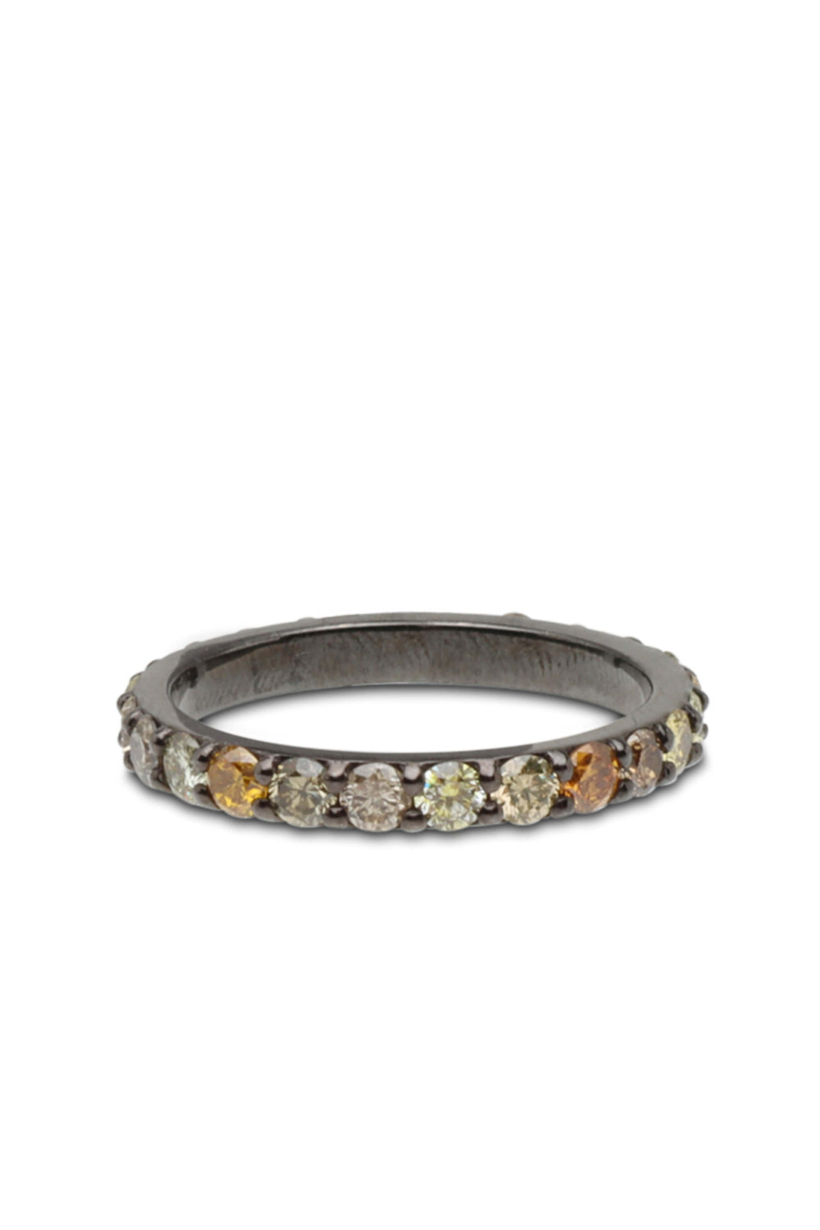 Jared Lehr - White and Champagne Diamond Eternity Band