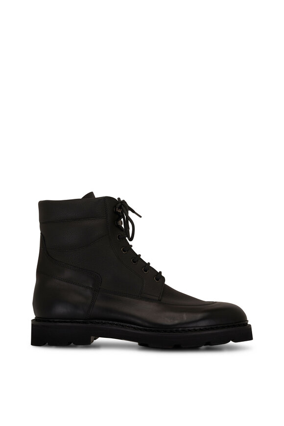 John Lobb - Weekend Black Pebbled Leather Boot 