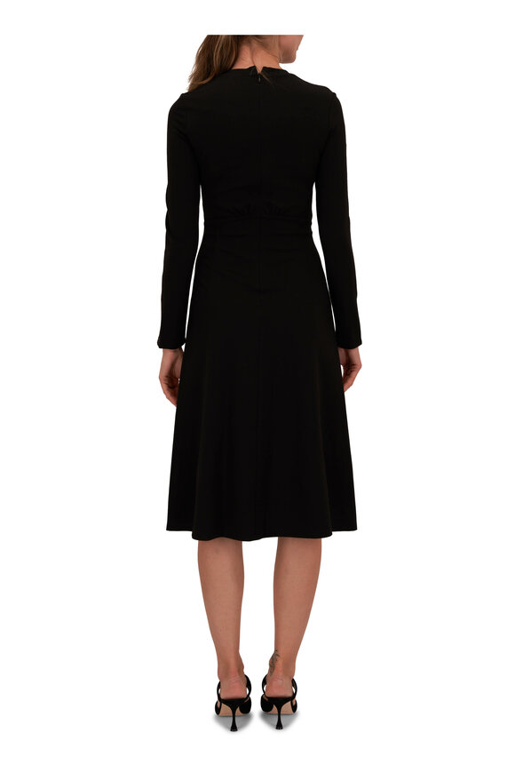 3.1 Phillip Lim - Black Gathered Ponte Snap Dress 