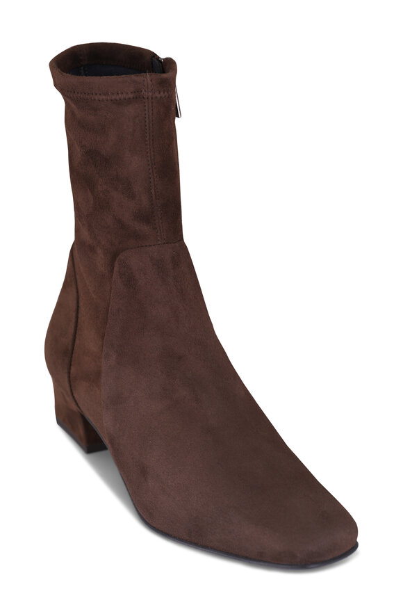 Aquatalia Stassi Espresso Suede Short Boot, 40mm - view 1