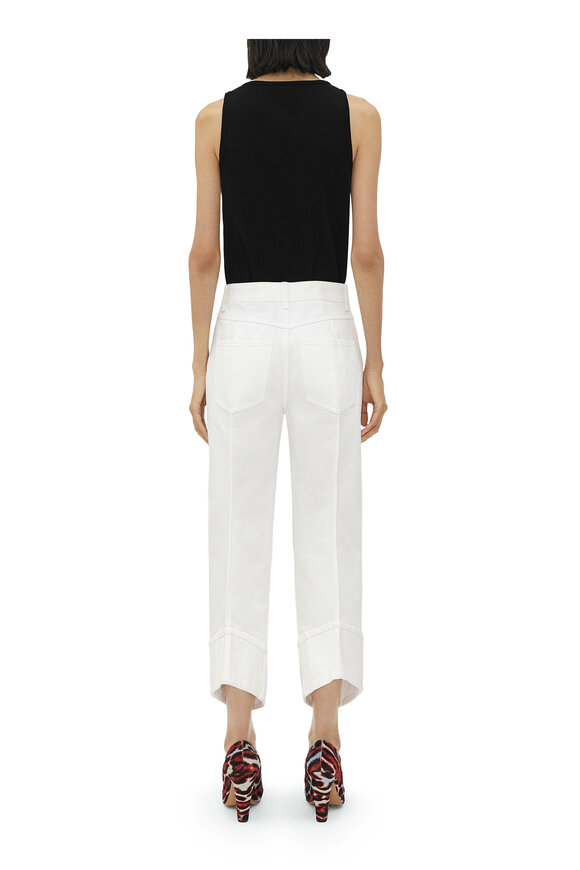 Bottega Veneta - White Soft Curved Shape Denim Pant 