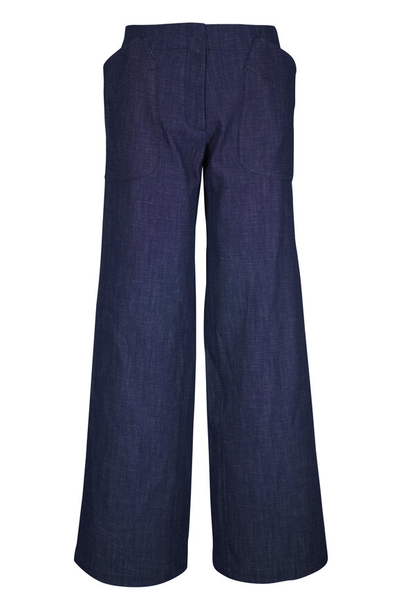 パンツ GOLDEN  'Brittany' pants Blue Golden Goose - Brittany Blue Velvet Pull On Pant