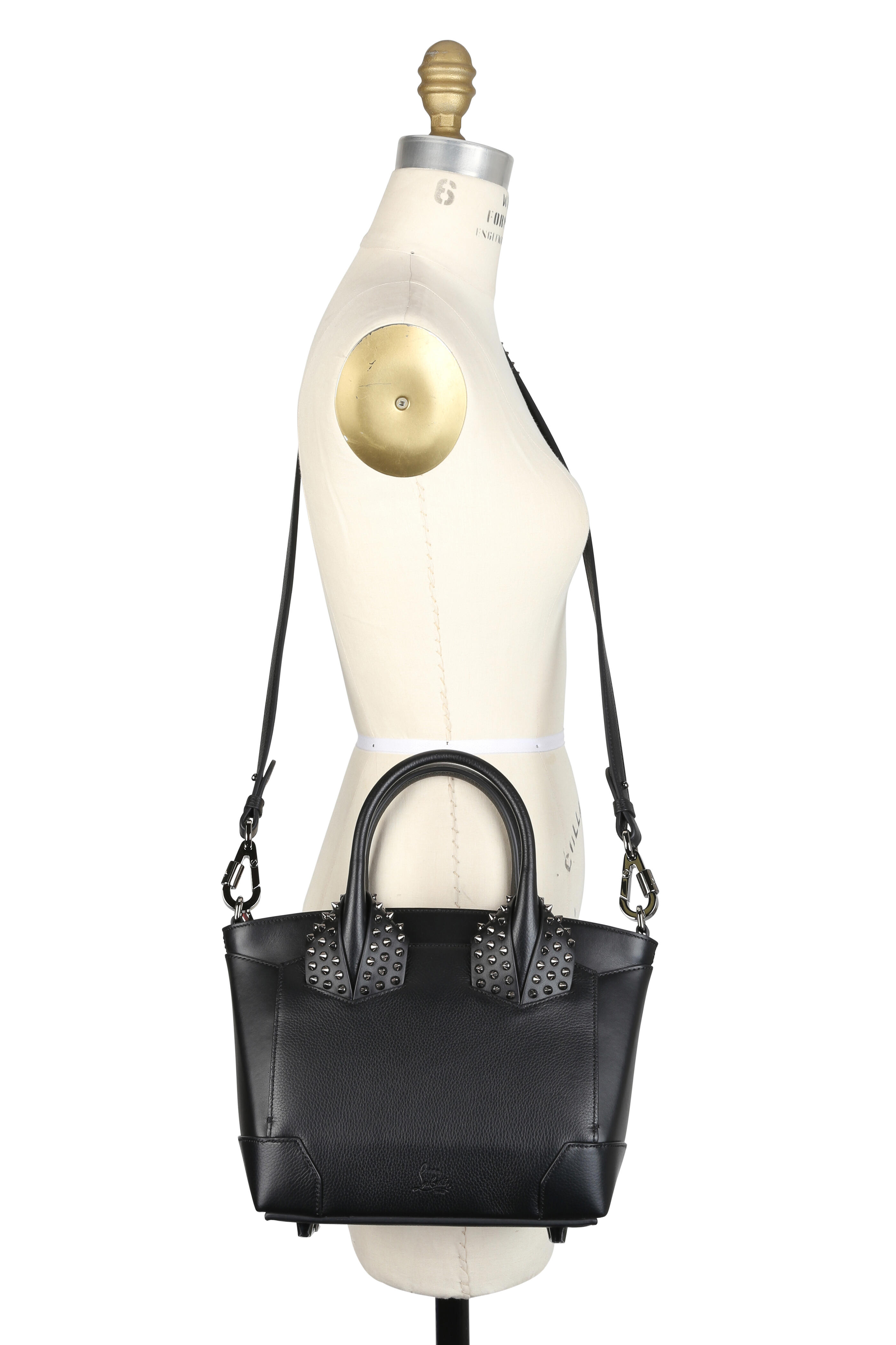 Christian Louboutin - Eloise Black Leather Stud Detail Satchel