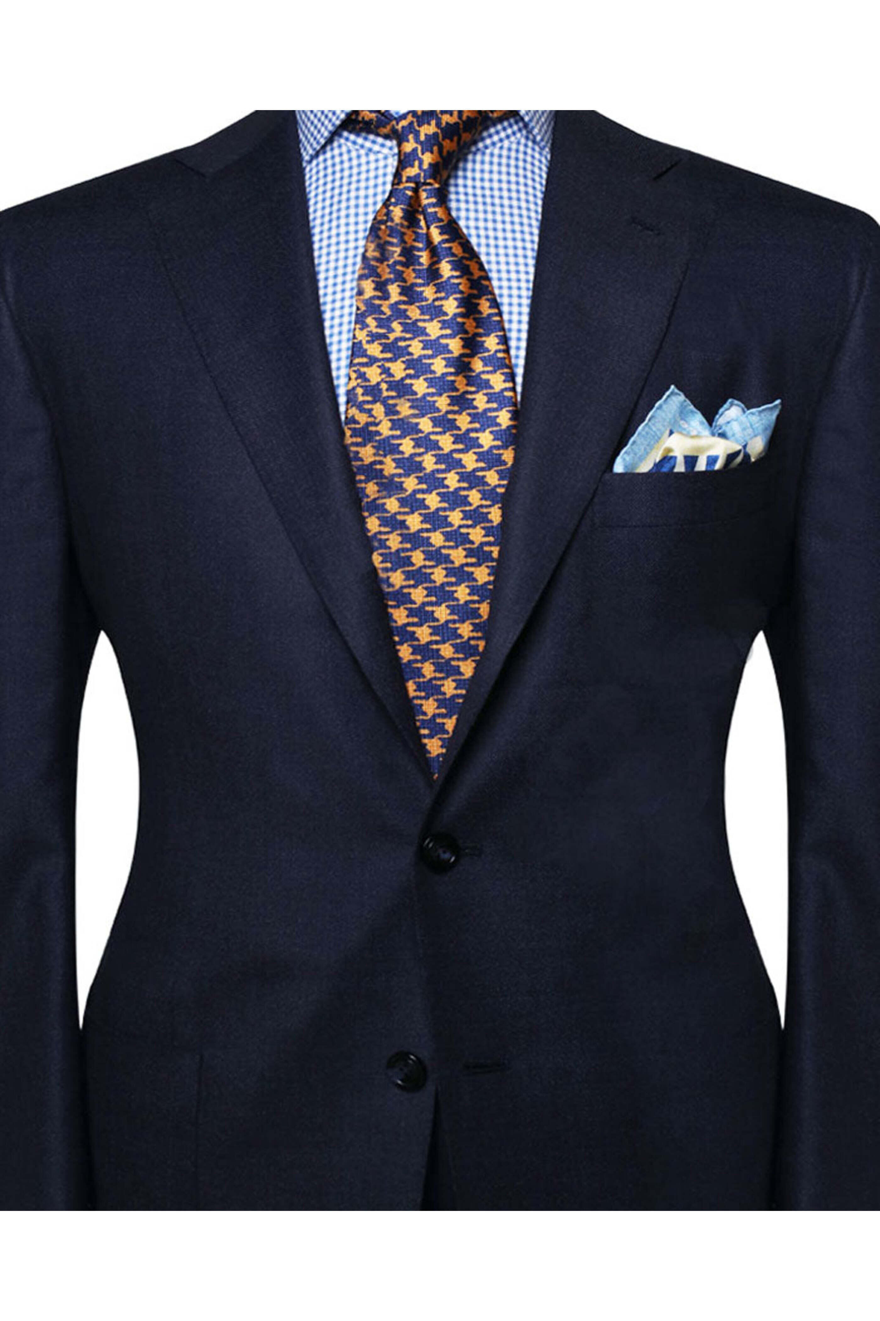 Kiton - Textured Navy Suit